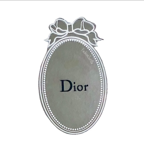 Christian Dior Authentic Lady Dior Laser Etched Ribbon Detail Coquette Mirror - Picture 11 of 17